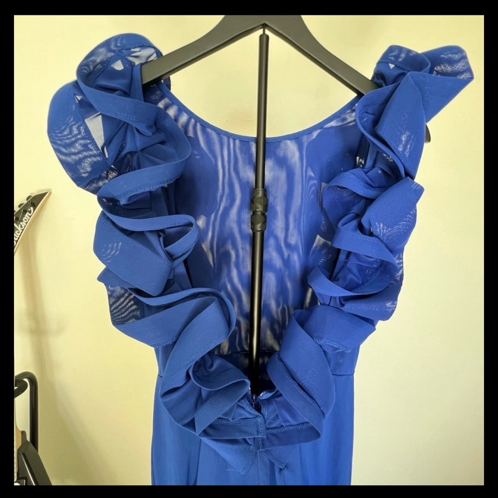 Fashion Nova Royal Blue Backless Dress